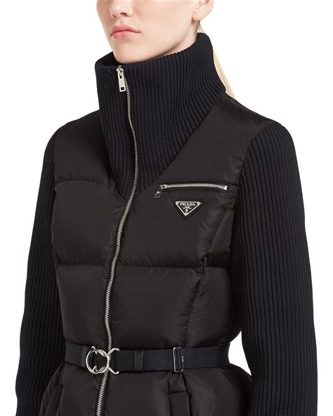 prada light puffer jacket|Prada sleeveless puffer jacket.